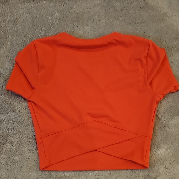 JoyLab Women's Vibrant Orange Crop Top - Picture 2 of 2